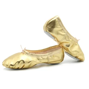 USHINE-new-style-gold-silver-body-shaping-training-Yoga-slippers-shoes-gym-belly-ballet-dance-shoes