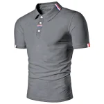New-Solid-Color-Mens-Polo-Shirts-Short-Sleeve-Casual-Fashion-Summer-Lapel-Male-Tops-3