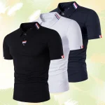 New-Solid-Color-Mens-Polo-Shirts-Short-Sleeve-Casual-Fashion-Summer-Lapel-Male-Tops-5