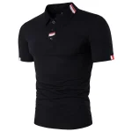 New-Solid-Color-Mens-Polo-Shirts-Short-Sleeve-Casual-Fashion-Summer-Lapel-Male-Tops