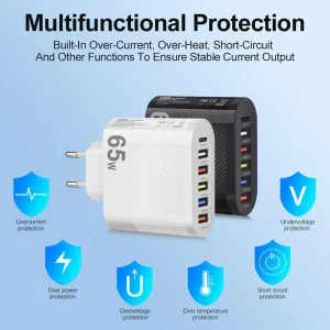 Overcharging-Protection-Wall-Charger-Block-Efficient-6-port-Universal-Travel-Adapter-with-Fast-Charging-Technology-for