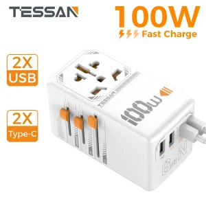 TESSAN-35W-65W-100W-GaN-Universal-Travel-Adapter-with-USB-Ports-Type-C-Fast-Charging-Power